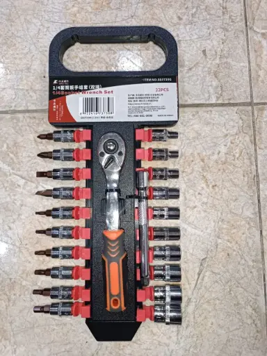 [22 PIEZAS - SS3730G] JUEGO DE RATCHET 1/4